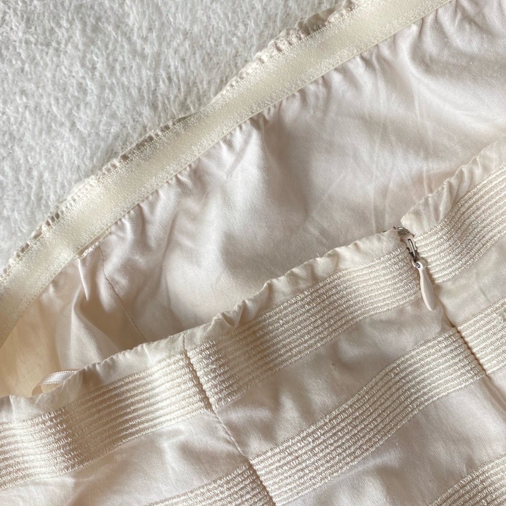 J. Crew Rugby Stripe Ginny Ivory Dress sz 0 - Picture 10 of 16